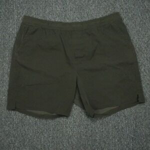 Public Rec Shorts Mens 44 Green Flex Stretch Athletic Performance Zip Pockets *